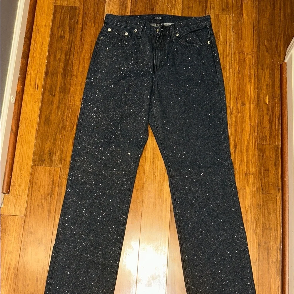 J. Crew Charcoal Speckled Straight Leg Jeans High Rise Size 26